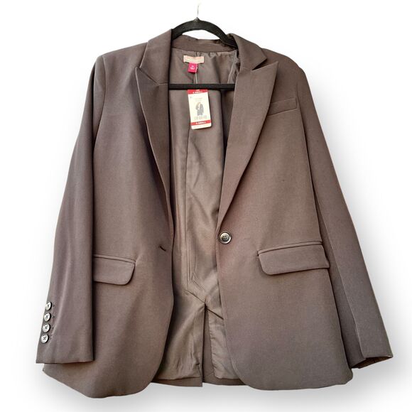 Vince Camuto Blazer NWT Single Button Jacket Black Womens Size XS Fits Small Med - Picture 4 of 7